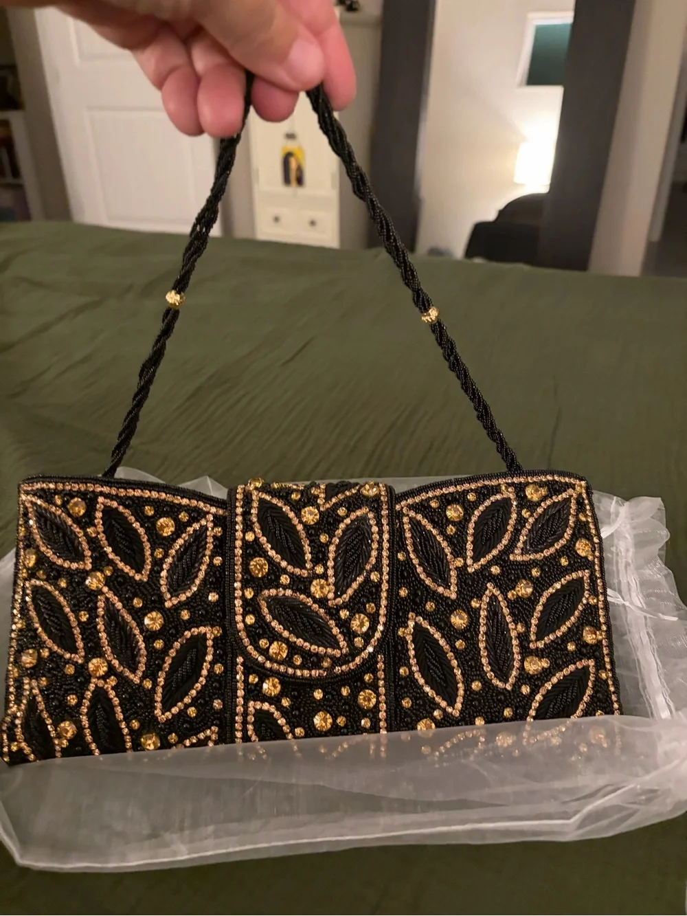 Indian Hand Beaded Evening Shoulder Bag